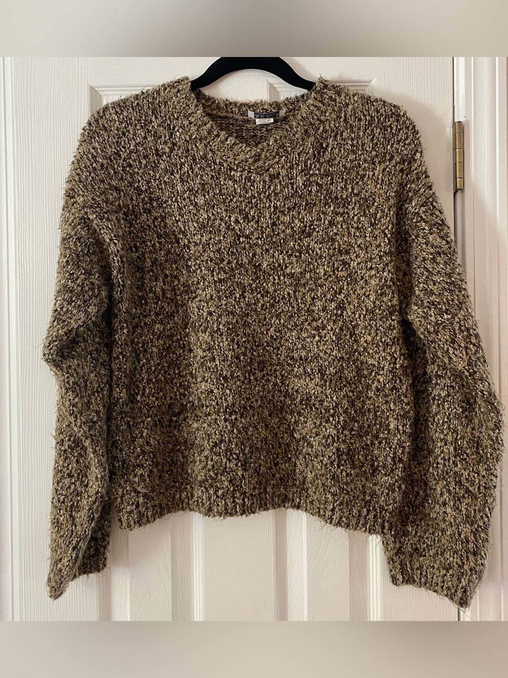 Vintage Marled Tan & Cream Crew Neck Sweater